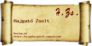 Hajgató Zsolt névjegykártya